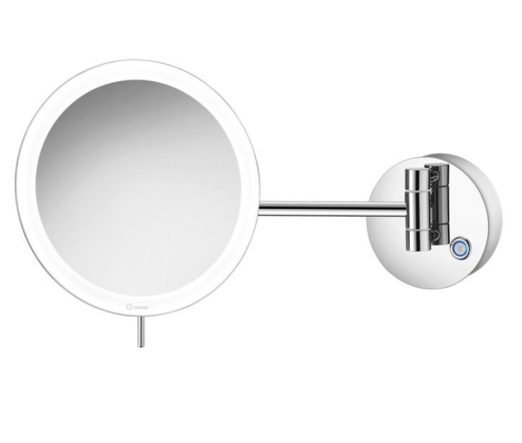 Επιτοίχιος μεγεθυντικός καθρέπτης με LED Sanco MRLED-705 Ινοξ