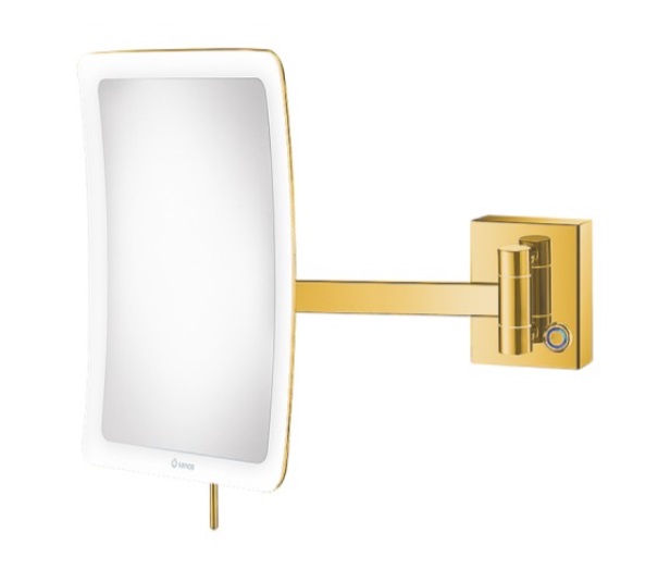 Επιτοίχιος μεγεθυντικός καθρέπτης με LED Sanco MRLED-305 Gold 24k