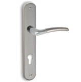 Πόμολο πόρτας Conset C1045 με πλάκα νίκελ ματ