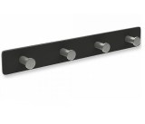 Κρεμάστρα τοίχου 4 θέσεων Conset C1151 μαύρο-νίκελ ματ