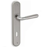 Πόμολο πόρτας Conset, C1265 με πλάκα νίκελ ματ