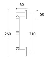 Λαβές εξώπορτας Convex 135 νίκελ ματ