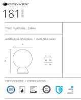 Πόμολα επίπλων Convex 181 νίκελ ματ