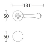 Πόμολο πόρτας Conset, C1945 αντικέ ορείχαλκος