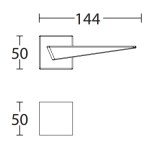 Πόμολο πόρτας Conset, C2025 νίκελ ματ