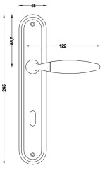Πόμολα πόρτας Perfect 214 νίκελ ματ