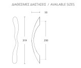 Λαβές εξώπορτας Convex 473 νίκελ ματ