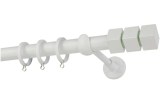 Κουρτινόβεργα Zogometal, Color Pop, Φ25 CP0473 λευκό-φυστικί