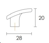 Πόμολα επίπλων Conset C530 νίκελ ματ