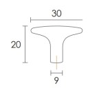 Πόμολα επίπλων Conset C687 νίκελ ματ