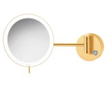 Επιτοίχιος μεγεθυντικός καθρέπτης με LED Sanco MRLED-705 Brushed Gold 24k