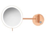 Επιτοίχιος μεγεθυντικός καθρέπτης με LED Sanco MRLED-705 Brushed Rose Gold 24k