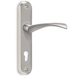 Πόμολο πόρτας Conset, C805 με πλάκα νίκελ ματ