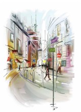 Ρολλοκουρτίνα ψηφιακής εκτύπωσης με ύφασμα μερικής συσκότισης, Art 80