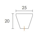 Πόμολα επίπλων Conset C999 νίκελ ματ