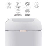 Χαρτοδοχεία μπάνιου 8 λίτρων Pam & Co, λευκό ματ