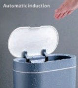 Χαρτοδοχεία μπάνιου 8 λίτρων Pam & Co, λευκό ματ