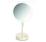 Επικαθήμενος μεγεθυντικός καθρέπτης με LED, μπαταρίας Sanco MRLED-903 Beige Mat