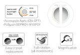 Επιτοίχιος μεγεθυντικός καθρέπτης με LED Sanco MRLED-701 Ινοξ