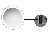 Επιτοίχιος μεγεθυντικός καθρέπτης με LED Sanco MRLED-705 Brushed Metal Gun