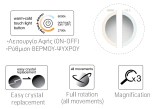 Επιτοίχιος μεγεθυντικός καθρέπτης με LED Sanco MRLED-705 Brushed Metal Gun