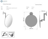 Επιτοίχιος μεγεθυντικός καθρέπτης με LED Sanco MRLED-705