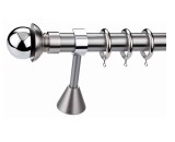 Κουρτινόξυλα Φ35 Domus, Πιάτο Σφαίρα νίκελ ματ