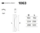 Λαβές επίπλων Convex 1063 χρώμιο