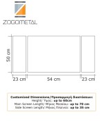 Kάλυψη τζακιού Ζωγομετάλ 501