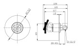Μπαταρία για νιπτήρα με βαλβίδα BRASS KLICK