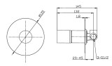Μπαταρία για νιπτήρα με βαλβίδα BRASS KLICK