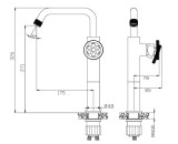 Μπαταρία για νιπτήρα με βαλβίδα BRASS KLICK