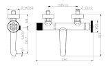Μπαταρία για νιπτήρα με βαλβίδα BRASS KLICK