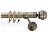 Οικονομικά κουρτινόξυλα Φ25, Α6 νίκελ ματ