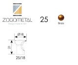 Πόμολα επίπλων Ζωγομετάλ 25 χρώμιο