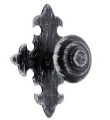 Πόμολα επίπλων Ζωγομετάλ 1201 μαύρο πατίνα ασημί