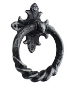 Πόμολα επίπλων Ζωγομετάλ 1301 μαύρο πατίνα ασημί