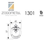 Πόμολα επίπλων Ζωγομετάλ 1301 νίκελ αντικέ