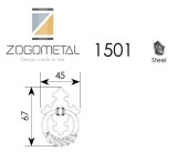 Πόμολα επίπλων Ζωγομετάλ 1501 νίκελ αντικέ