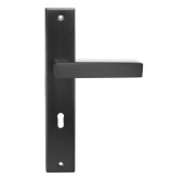 Πόμολα πόρτας Perfect 241 με πλάκα μαύρο ματ