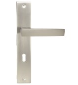 Πόμολα πόρτας Perfect 241 με πλάκα νίκελ ματ