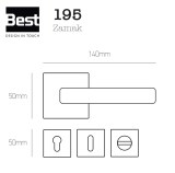 Πόμολα πόρτας Best 195 ral 7015
