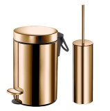 Σετ χαρτοδοχείο 3 λίτρων με πιγκάλ Sanco Rose Gold 24k