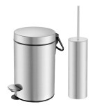 Σετ χαρτοδοχείο 3 λίτρων με πιγκάλ Sanco Brushed Nickel