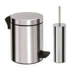 Σετ χαρτοδοχείο 8 λίτρων με πιγκάλ Pam & Co, ίνοξ