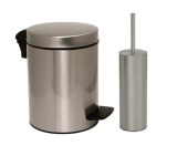 Σετ χαρτοδοχείο 8 λίτρων με πιγκάλ Pam & Co, ίνοξ ματ