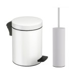 Σετ χαρτοδοχείο 8 λίτρων με πιγκάλ Pam & Co, λευκό ματ