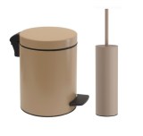 Σετ χαρτοδοχείο 8 λίτρων με πιγκάλ Pam & Co,  μπεζ ματ