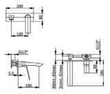Μπαταρία για νιπτήρα με βαλβίδα BRASS KLICK