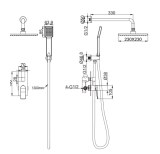 Μπαταρία για νιπτήρα με βαλβίδα BRASS KLICK